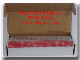 360 Pcs Stick on Self Adhesive Wheel Weights 1/4 0.25 OZ TOTAL 90 OZ RED TAPE