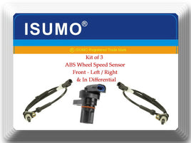 3 ABS Wheel Speed Sensor Front L/R & In Differential Fits: Ranger B3000 B4000 