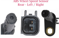 2 x ABS Wheel Speed Sensor  Rear L/R Fits Chrysler Aspen Dodge Durango 2006-2009