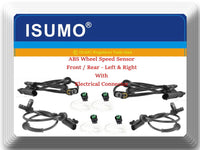 4 ABS Speed Sensor  Front Rear L & R W/Connectors Fits: Tiida Versa 2007-2014