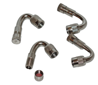 4 Kits Brass Tire Valve Stem Extension Chrome coated 45 Degrees