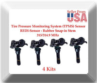 4 x VDO REDI Sensor SE10001HPR 315HZ For Most Vehicles 2002-2020