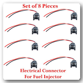 Set of 8 Kit Electrical Connector for Fuel Injector FJ712 Fits: Ford Lincoln 