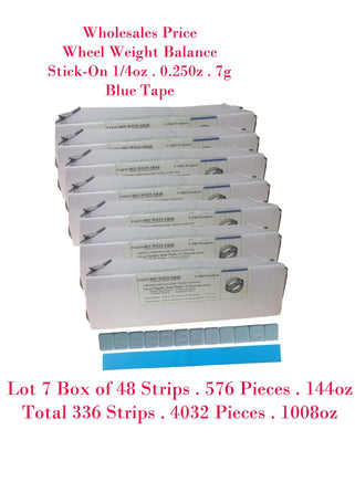 7 Box Stick on Wheel Weight 0.25oz 1/4oz 7g Total 336 Strips 4032 Pcs 1008oz