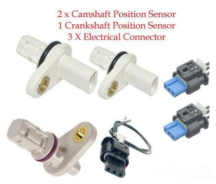 3x Camshaft/Crankshaft Position Sensor & Connector Fits Buick Cadillac Chevrolet