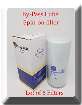 6 X By-Pass Spin-on Filter LF17502 Fits:Hitachi Volvo Dump Trucks Loader Engines