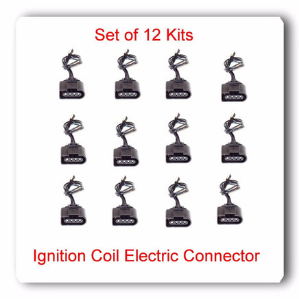 Set 12 Ignition Coil Electric Connector Repair Kit Harness Audi & VW