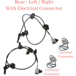 2 x ABS Wheel Speed Sensor & Connector Rear L/R Fits Subaru Impreza 2017-2023