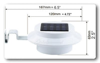 12 Kits Outdoor Solar Powered 3 LED Wall Path Landscape Mount Garden Fence Light