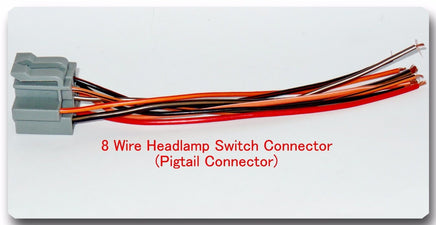 8 Wire Headlight Switch Pigtail Connector Connector Fits: Ford Lincoln Mercury