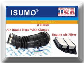 Air Intake Hose W/Clamps & Engine Air Filter Fits:Honda Accord 2008-2012 L4 2.4L