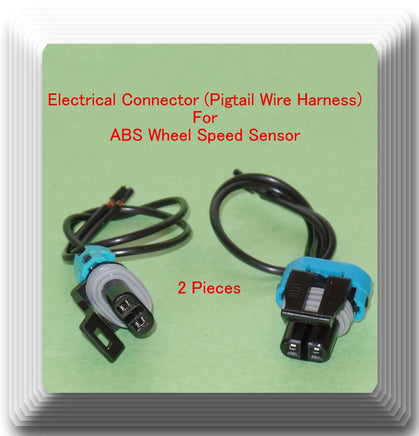 2 x Electrical Connector of ABS Wheel Speed Sensor ALS484 Front L/R Fits: GM