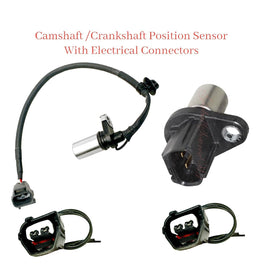 2x Camshaft / Crankshaft Position Sensor & Connectors Fits: Lexus  Scion Toyota