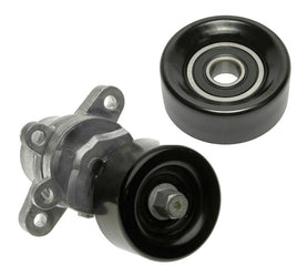 2 Pcs Belt Tensioner Assy & Idler Pulley Fits: Nissan Altima Maxima Moura Quest