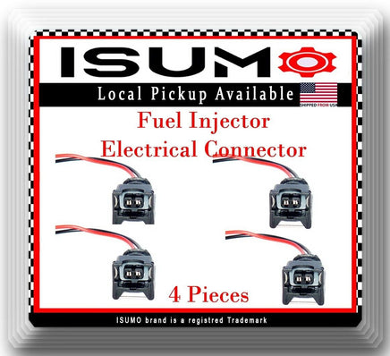 Set of 4 Pieces Fuel Injector Electrical Connector Fits BMW 318i 318is 1991-1994