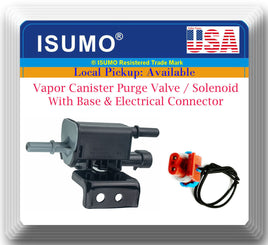 Vapor Canister Purge Valve Solenoid W/base & Connector Fits GM Isuzu Saab Saturn