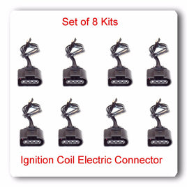 Set 8 Ignition Coil Electric Connector Repair Kit Harness Audi VW Jetta Passat 