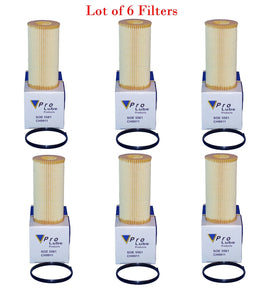 6 x SOE5581 Engine Oil Filter Made In Korea Fits: Audi 2005-2024 VW 2005-2015