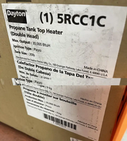 Dayton 5Rcc1 Tank Top Portable Gas Heater, Lp, 9000 To 30,000 Btuh, 17 1/4 In Wx
