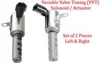 2 Pcs L&R Sides Variable Timing Solenoid Actuator W/Connectors For Lexus Toyota