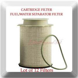 Lot of 12 Cartridge Fuel/Water Separator Filter 33255 Fits:Ram 2500 3500 L6 6.7L