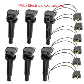 6 x Ignition Coil & 6 Connectors Fits: Entourage Santa Fe Magentis Optima Rondo