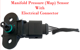 MAP Sensor, Turbocharger Boost Sensor W/Connector Fits Audi Volkswagen 2005-2019