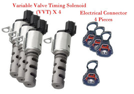4x VVT Variable Timing Solenoid Actuator & Connector For Toyota Tundra 2007-2021