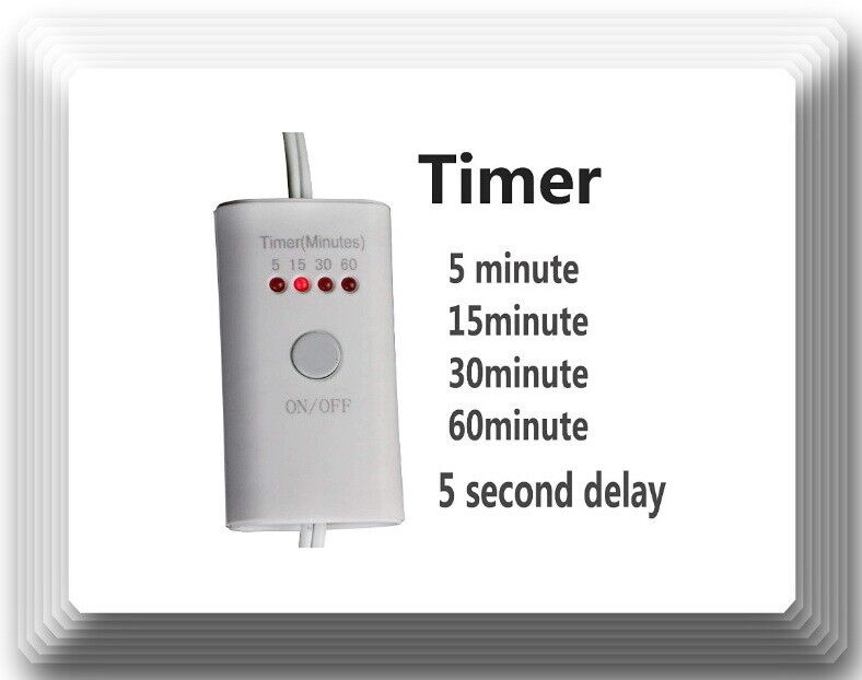 6 x Power Cord 5 sec Delay,Timer 5-15-30-60 Minutes T Model UV Ultravi ...
