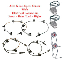 4x ABS Wheel Speed Sensor + Connectors  Front Rear L/R Fits Crosstrek 1Forester