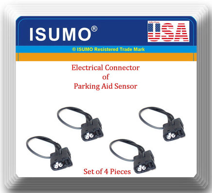 4 X Parking Aid Sensor W/ Connector Corner & Back Fits: Sienna 2006-2010 Black 