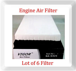 Lot of 6 Engine Air Filter Fits: OEM# 0K30C-13-320C KIA Rio 2001-2005