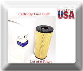 6 x 1R0756 Fuel Filter Fits: Caterpillar Engines 3508 3508B 3512 3512B 3516 