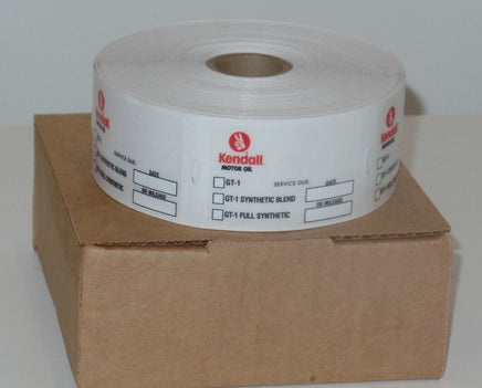 500 Stickers Roll Kendall Motor Oil Change Reminder Sticker