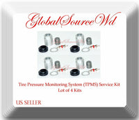 4 Kits TPMS Sensor Service Kit Fits Chrysler Dodge Jeep Mercedes Smart Suzuki