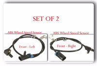 ABS Wheel Speed Sensor Front Left- Right w/Connector For:Cadillac Chevrolet GMC 