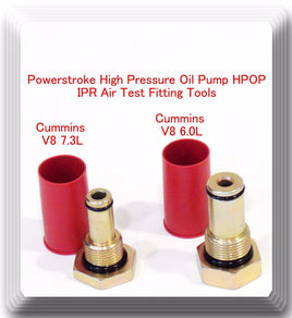 6.0L & 7.3L Powerstroke High Pressure Oil Pump HPOP IPR Air Test Fitting Tools 