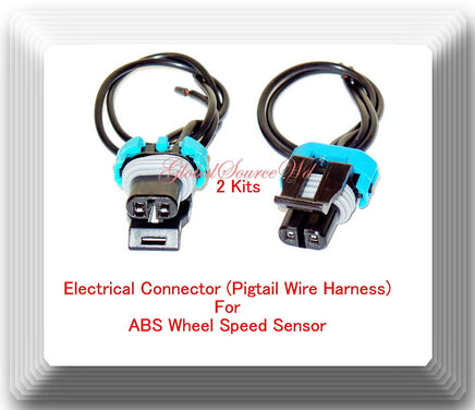 2x ABS Wheel Speed Sensor W/Connector Front L/R Fits: Astro Safari 1990-2002 RWD