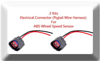 2 ABS Wheel Speed Sensor W/Connectors Front Left/Right Fits:Jeep Liberty 02-07