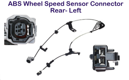 ABS Wheel Speed Sensor Wire Harness +Connector Rear Left Drum For Corolla Matrix