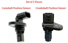 2 Pcs Camshaft & Crankshaft position Sensor Fits:  Cube NV200 Sentra Versa Tiida