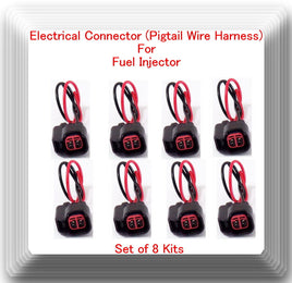 Set of 8 Kits Electrical Connector of Fuel Injector Fits: EV6 EV14  US Vehicles