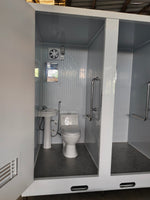 Dual Stall Portable Restroom Outdoor Mobile Toilet 2 Sink Bathroom & Accessories