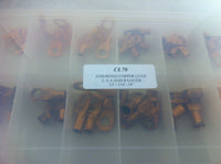 54 Pcs CL70 COPPER LUG TERMINAL ASSORTMENT WIRING AUTOMOTIVE 2, 4, 6 & Guage  