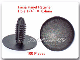 100 Pcs Facia Panel Retainer Christmas Tree 1/4" 6.4mm Hole For Chrysler 6501067