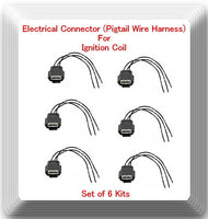 6 Kits Electrical Connector of Ignition Coil For UF-349 Fits: Infiniti Nissan