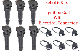 6 x Ignition Coil W/ Electrical Connector Fits:OEM# 273013C000 Hyundai Kia 06-19