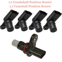 5 Pcs Camshaft Crankshaft Position Sensor Fits Buick Enclave Chevrolet Traverse