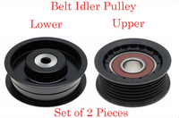 2 Drive Belt Idler Pulley Lower /Upper Fits: Mercedes Benz 2006-2009