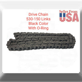 O-Ring Drive Chain Natural Color Pitch 530x150 Links For Honda Kawasaki Suzuki